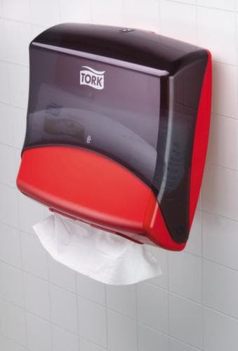 Tork Papierhandtuchspender, Kunststoff, rot/schwarz