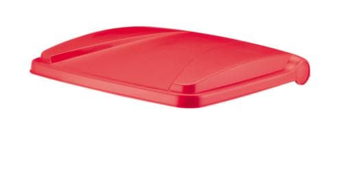 Tretabfalleimer gemäß HACCP, 45 l, weiß, Deckel rot