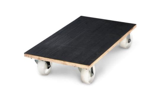 Transportroller mit rutschfester Ladefläche, Traglast 500 kg, Nylon-Bereifung