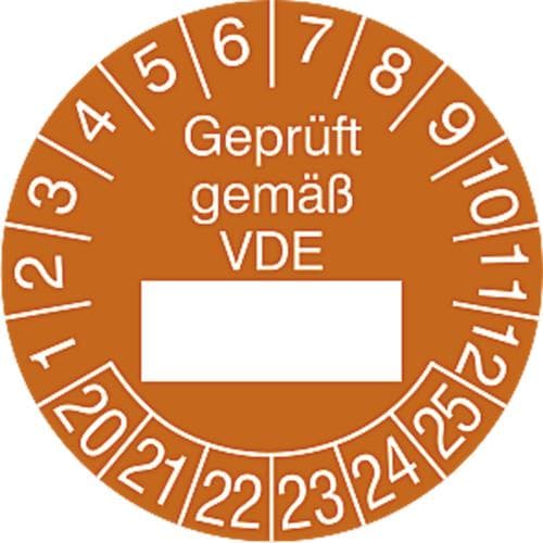 Prüfplakette mit Jahresfarbe