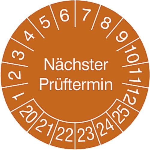 Prüfplakette mit Jahresfarbe