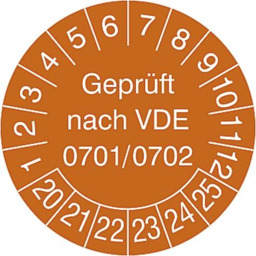 Prüfplakette mit Jahresfarbe