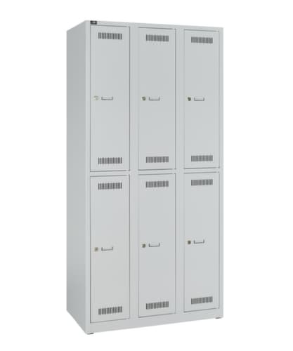 Bisley Doppelstöckiger Garderobenschrank Light, Abteilbreite 300 mm