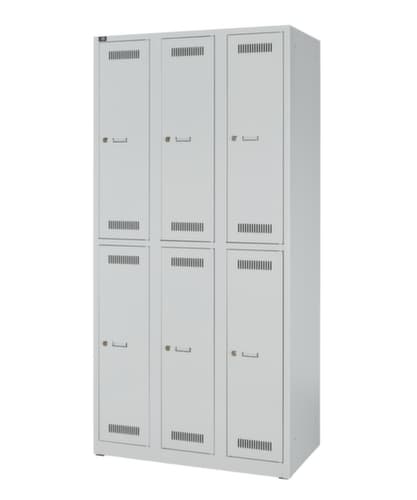 Bisley Doppelstöckiger Garderobenschrank Light, Abteilbreite 300 mm