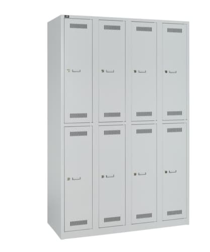 Bisley Doppelstöckiger Garderobenschrank Light, Abteilbreite 300 mm