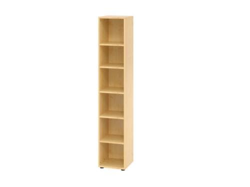 Büroregal 9Y, Breite 400 mm, 6 OH, Ahorn