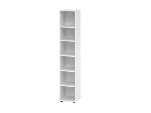 Büroregal 9Y, Breite 400 mm, 6 OH, weiß