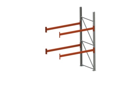 META Palettenregal MULTIPAL für Fässer und KTC/IBC für 6 Paletten, 1995 mm breit, 2 Lagerebenen