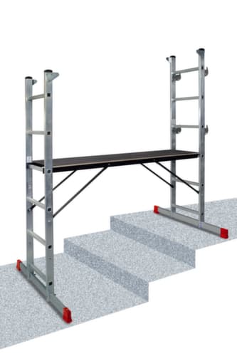 Leitergerüst, 2 x 6 profilierte Sprossen
