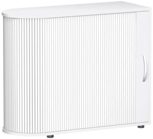 Gera Querrollladenschrank Milano, 2 Ordnerhöhen, weiß/silber