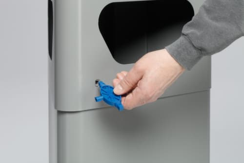 VAR dreieckiger Wertstoffbehälter DE 41, 32 l, silber