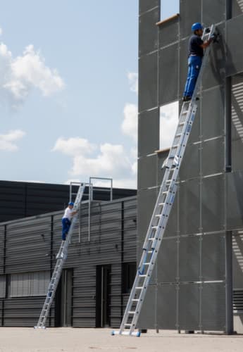 Krause Vielzweckleiter STABILO® Professional +S, 3 x 12 rutschsicher profilierte Sprossen und Stufen