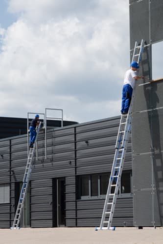 Krause Mehrzweckleiter STABILO® Professional +S mit Sprossen und Stufen, 2 x 12 rutschsicher profilierte Sprossen und Stufen