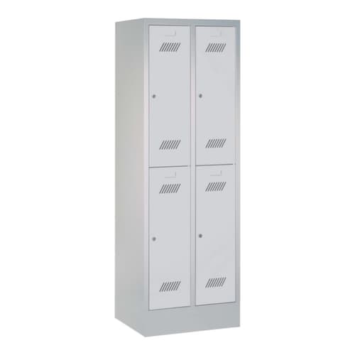 PAVOY Doppelstöckiger Garderobenschrank Basis mit 2x2 Abteilen, Abteilbreite 300 mm