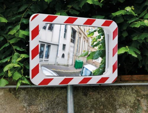 PROCITY Unzerbrechlicher Verkehrsspiegel rechteckig, Höhe x Breite 500 x 680 mm