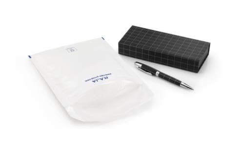 Weiße Luftpolster-Versandtasche