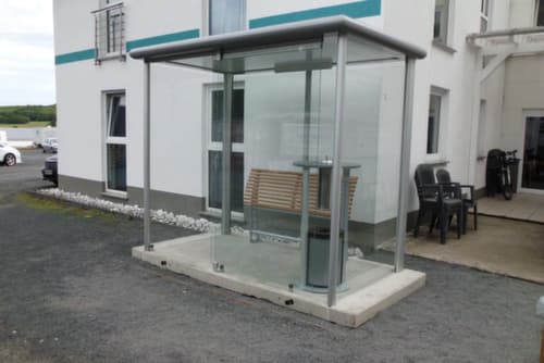 BIK TEC Raucher-Unterstand RX 2.0 R6, Breite x Tiefe 2730 x 1620 mm