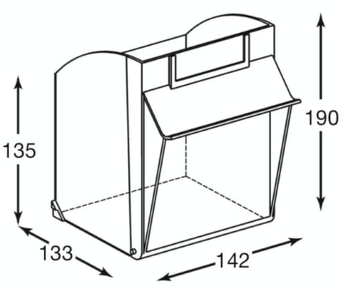 Magazinschrank mit Klappkästen, 56 Kästen, transparent