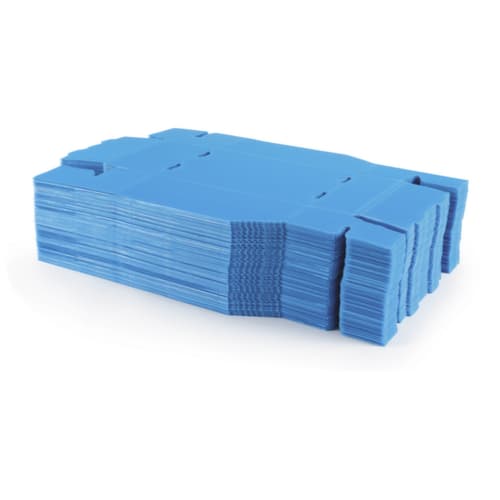 Faltbarer Sichtlagerkasten, blau, Tiefe 278 mm, Polypropylen