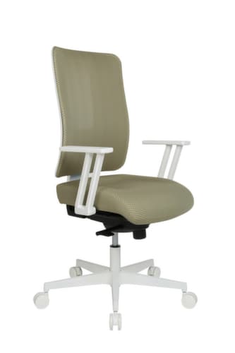 Topstar Bürodrehstuhl Sitness Life 50 mit offenem Rückenträger, Netzrückenlehne mit offenem Rückenträger, schlamm