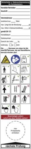 Grundplakette und Gebrauchsanweisungen