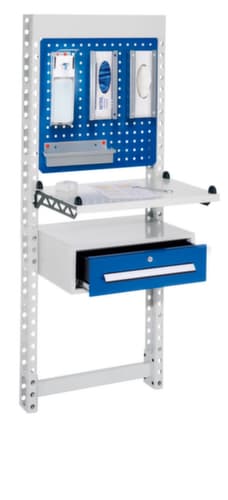 Kappes Steharbeitsplatz RasterPlan® ErgoPlus®, Höhe x Breite 570 x 570 mm, enzianblau