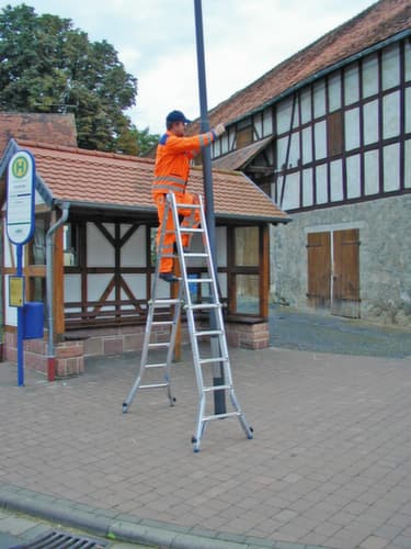 Krause Vierteilige Mehrzweck-Teleskopleiter STABILO® Professional, 4 x 5 profilierte Sprossen