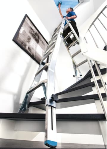 Krause Vierteilige Mehrzweck-Teleskopleiter STABILO® Professional, 4 x 5 profilierte Sprossen