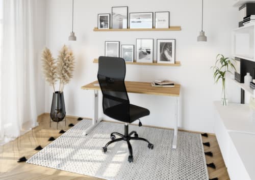 Schmaler Schreibtisch Mini-Office O-Serie mit C-Fußgestell