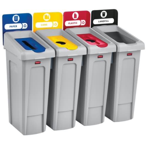Rubbermaid Abfallbehälter Slim Jim® Starter, 87 l, grau