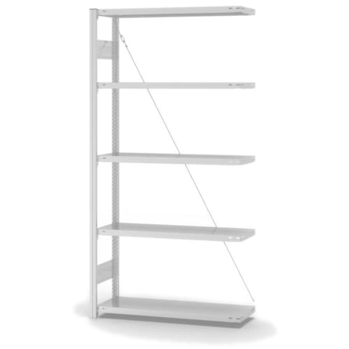 hofe System-Steckregal in Standard Bauart, Höhe x Breite x Tiefe 2000 x 1010 x 335 mm, 5 Böden