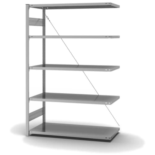 hofe System-Steckregal in Standard Bauart, Höhe x Breite x Tiefe 2000 x 1310 x 635 mm, 5 Böden