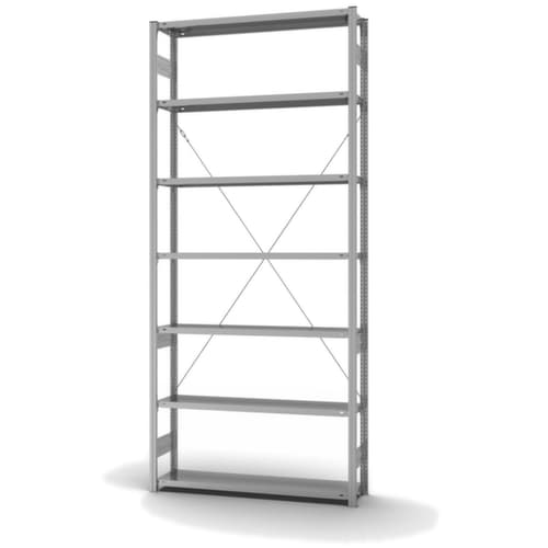 hofe System-Steckregal in Standard Bauart, Höhe x Breite x Tiefe 3000 x 1360 x 335 mm, 7 Böden