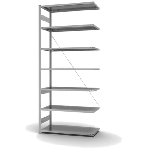 hofe System-Steckregal in Standard Bauart, Höhe x Breite x Tiefe 3000 x 1310 x 635 mm, 7 Böden