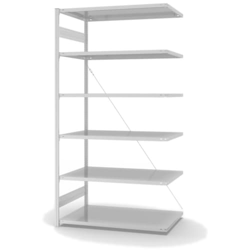 hofe System-Steckregal in Standard Bauart, Höhe x Breite x Tiefe 2500 x 1310 x 835 mm, 6 Böden