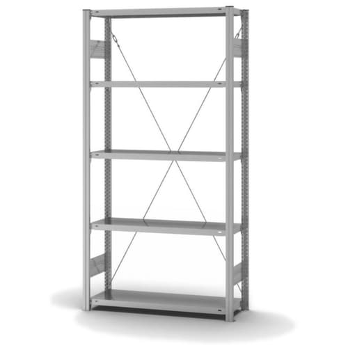 hofe System-Steckregal in mittelschwerer Bauart, Höhe x Breite x Tiefe 2000 x 1060 x 335 mm, 5 Böden
