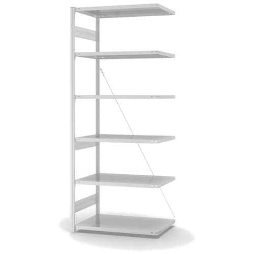 hofe System-Steckregal in mittelschwerer Bauart, Höhe x Breite x Tiefe 2500 x 1010 x 635 mm, 6 Böden