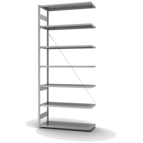 hofe System-Steckregal in mittelschwerer Bauart, Höhe x Breite x Tiefe 3000 x 1310 x 535 mm, 7 Böden