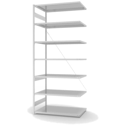 hofe System-Steckregal in mittelschwerer Bauart, Höhe x Breite x Tiefe 3000 x 1310 x 835 mm, 7 Böden