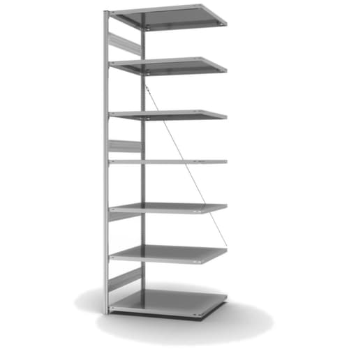 hofe System-Steckregal Anbaufeld, Höhe x Breite x Tiefe 3000 x 1010 x 835 mm, 7 Böden