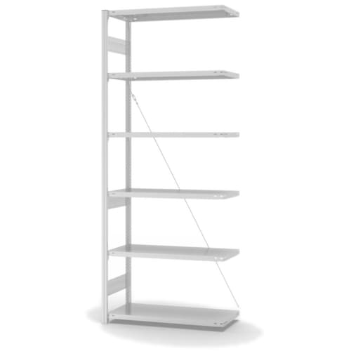 hofe System-Steckregal Anbaufeld, Höhe x Breite x Tiefe 2500 x 1010 x 435 mm, 6 Böden