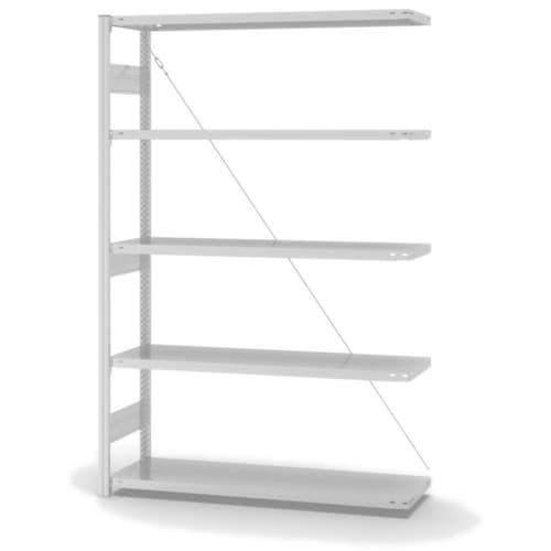 hofe System-Steckregal Anbaufeld, Höhe x Breite x Tiefe 2000 x 1310 x 435 mm, 5 Böden