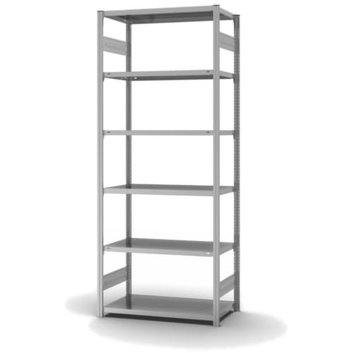 hofe Traversenregal in Standard Bauart, Höhe x Breite x Tiefe 2500 x 1060 x 535 mm, 6 Böden