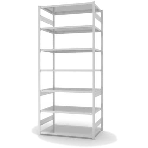 hofe Traversenregal in Standard Bauart, Höhe x Breite x Tiefe 3000 x 1360 x 835 mm, 7 Böden