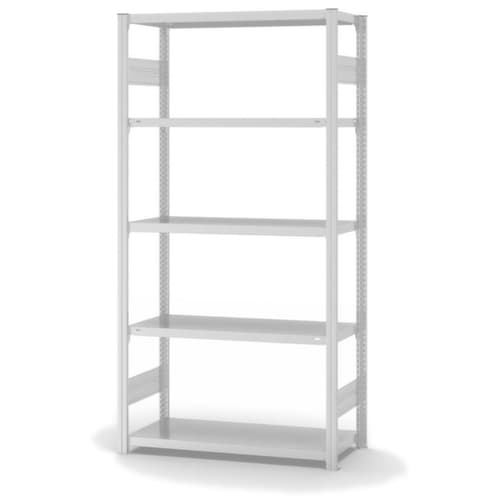 hofe Traversenregal in mittelschwerer Bauart, Höhe x Breite x Tiefe 2000 x 1060 x 435 mm, 5 Böden