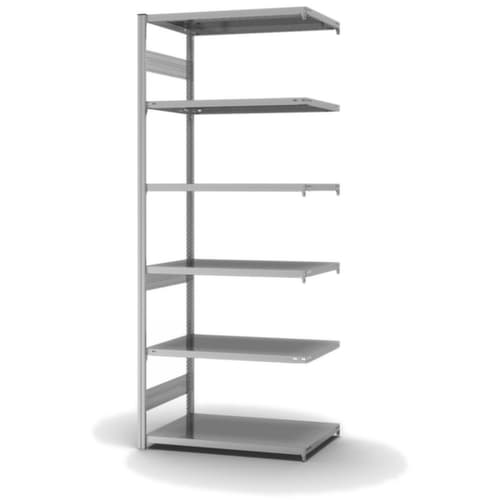 hofe Traversenregal in schwerer Bauart, Höhe x Breite x Tiefe 2500 x 1010 x 635 mm, 6 Böden