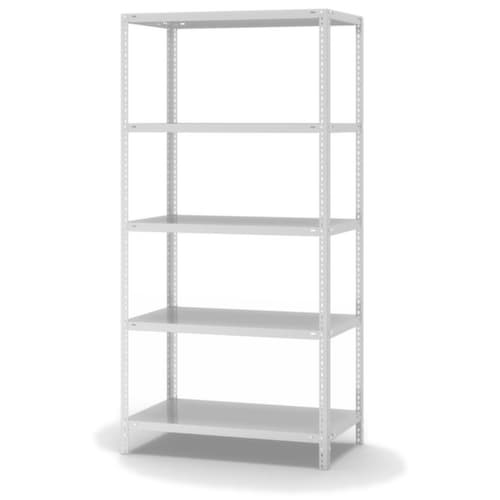hofe Schraubregal, 5 Böden, RAL7035 Lichtgrau