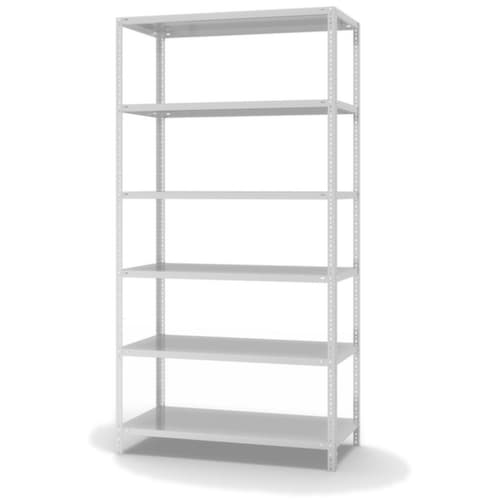 hofe Schraubregal, 6 Böden, RAL7035 Lichtgrau