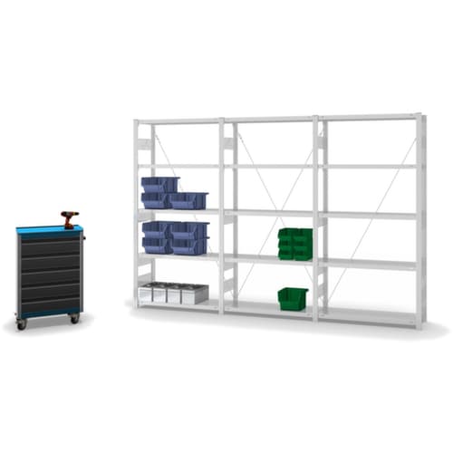 hofe System-Steckregal, Höhe x Breite x Tiefe 2000 x 1060 x 335 mm, 5 Böden