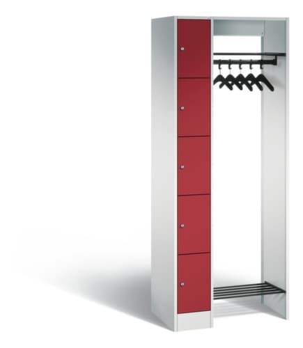 C+P Schließfach-Garderobe Classic mit 5 Fächern, Breite 740 mm